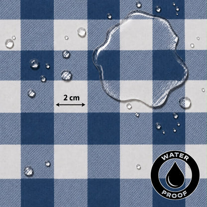 Gingham Large Navy Waterproof