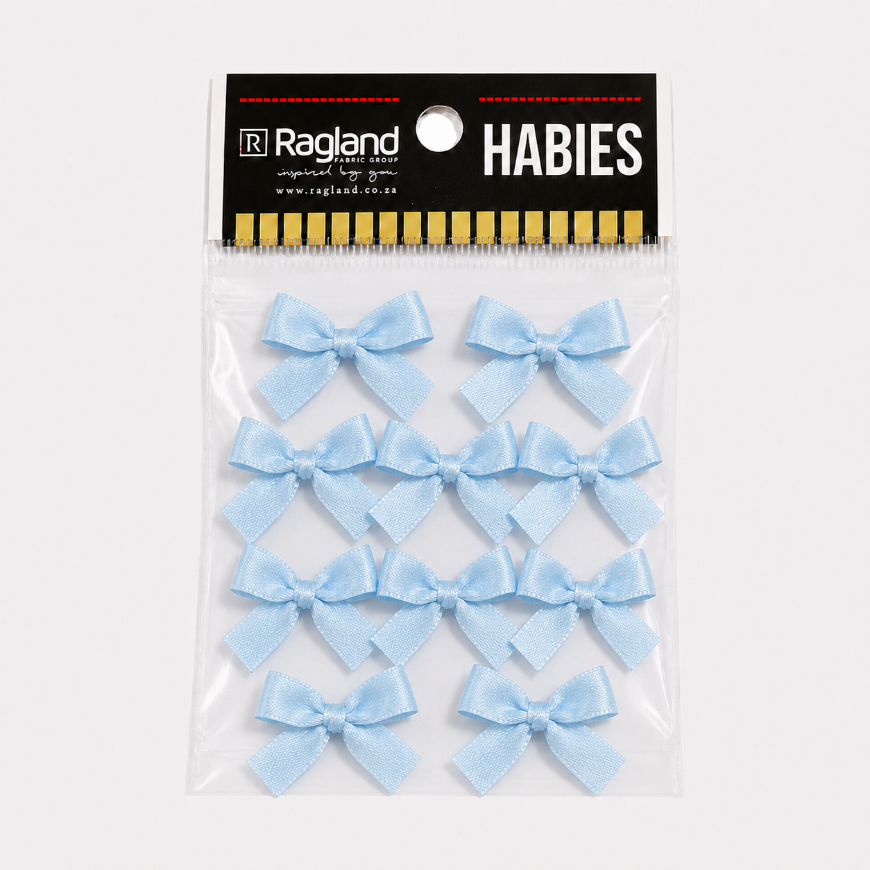 Mini Ribbon Bows 10pcs - Baby Blue