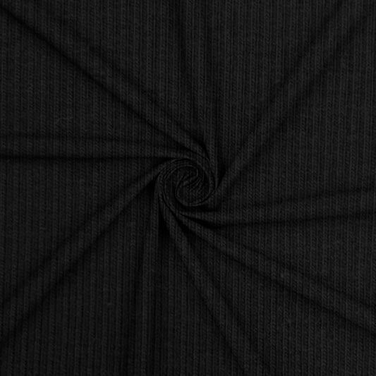 Ribbing 2x1 | Collars & Cuffs | Black - Ragland Fabrics