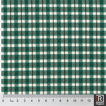 Gingham Yarn Dyed Suiting Green Black Stripe 140cm