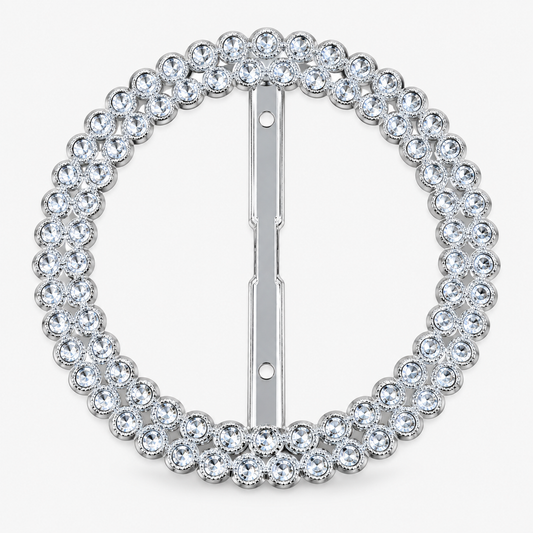 Buckle 8cm Plastic Silver Buckle 1pc - Discontinued