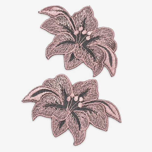 Motif Sew On Badge - Lilac Floral (2 PACK)