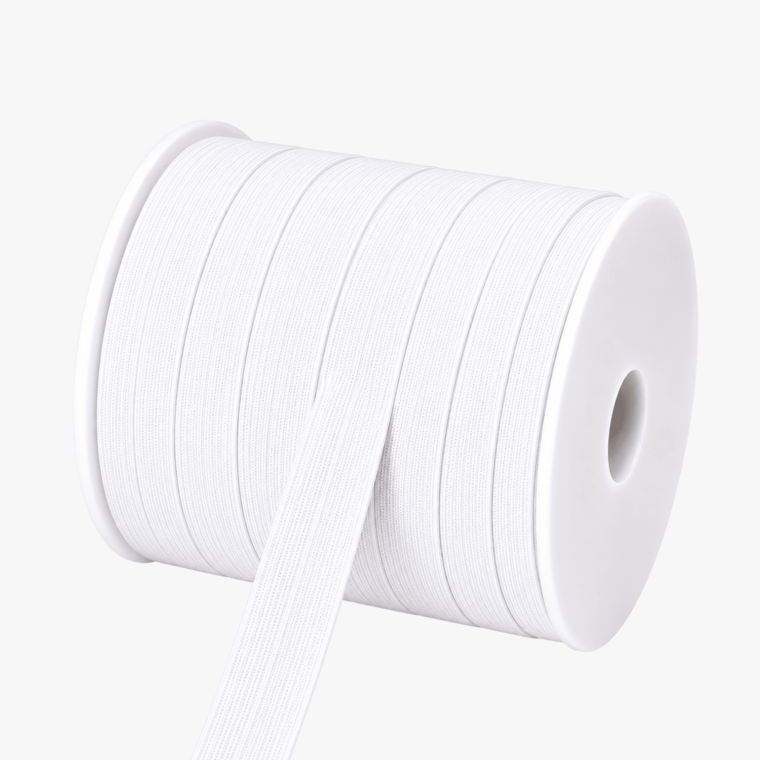Elastic Hard Pull 25mm White - Ragland Fabrics