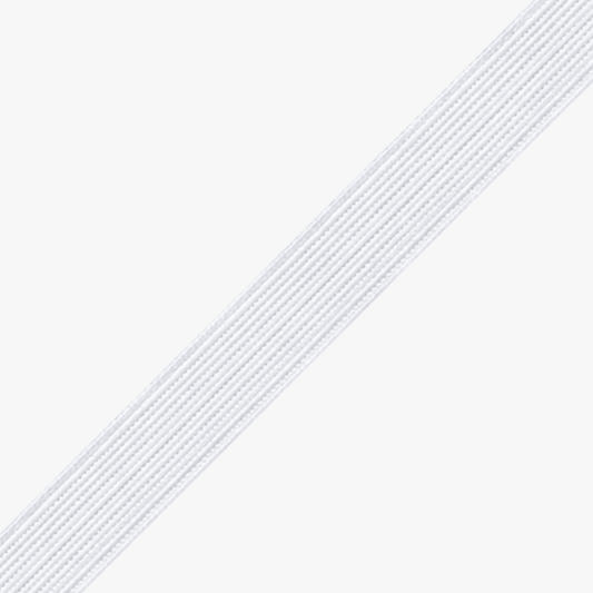 Elastic Hard Pull 20mm White - Ragland Fabrics