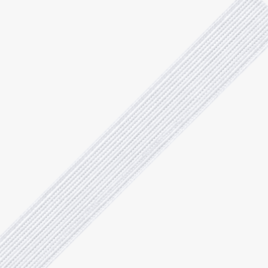 Elastic Hard Pull 25mm White - Ragland Fabrics