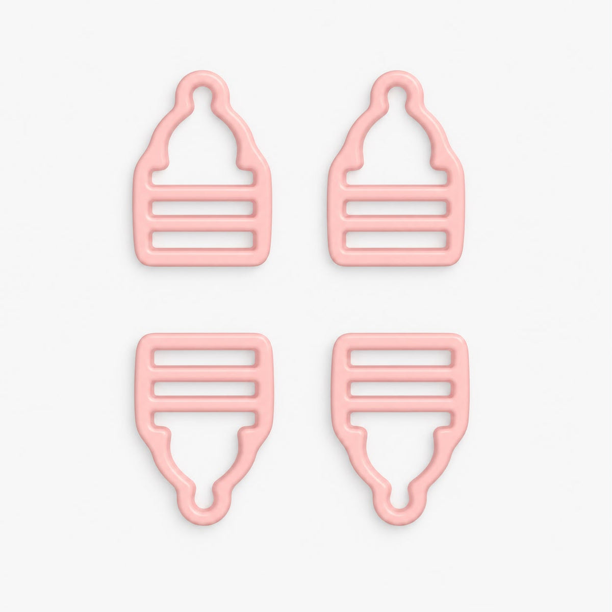 Dungaree Buckles 25mm Pink Plastic