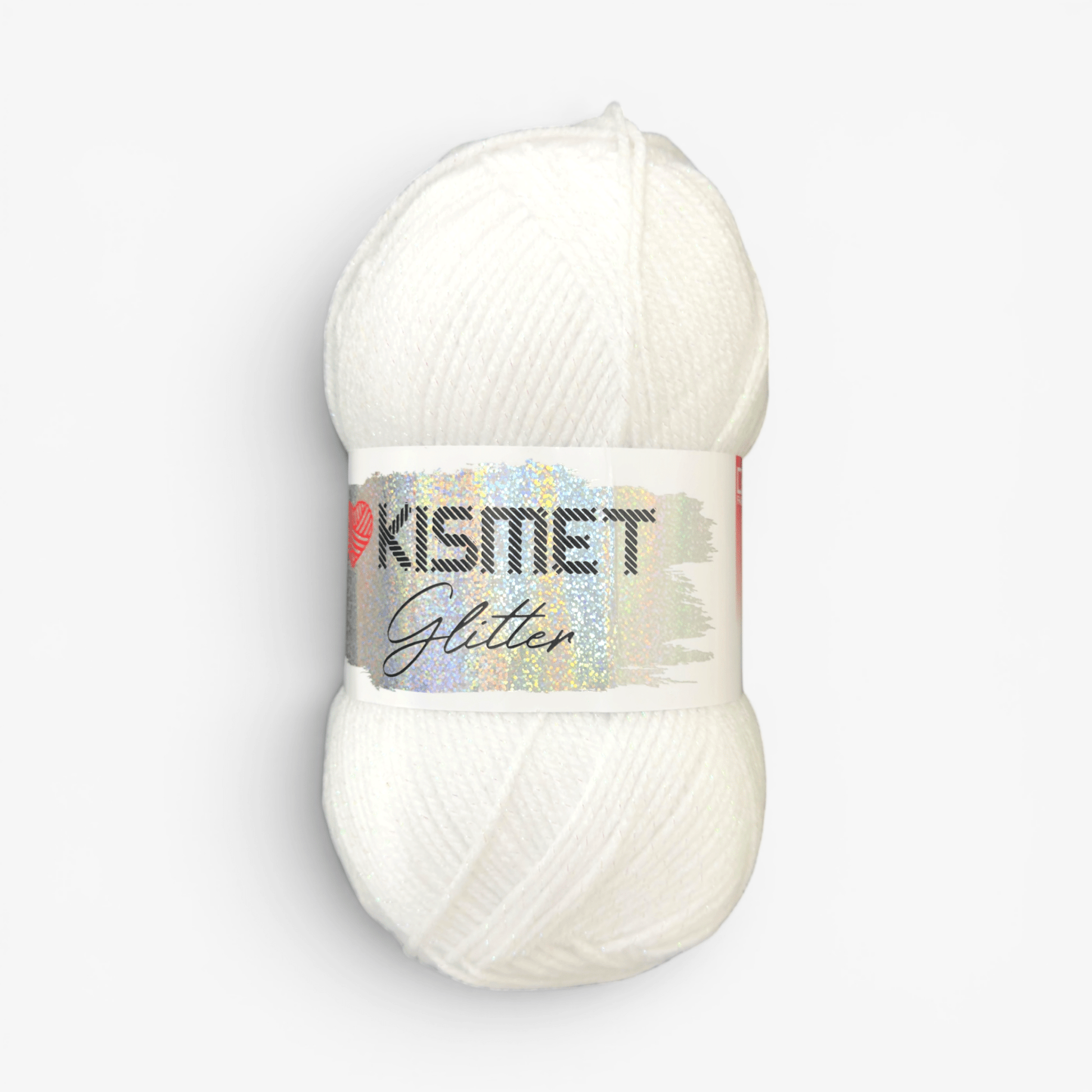 Glitter Dbl Knit White 1 - Ragland Fabrics