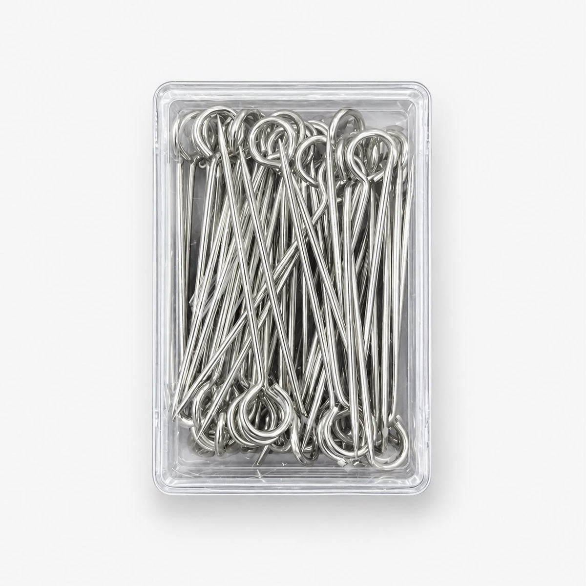 Metal Loop Head Sewing Pins – Silver