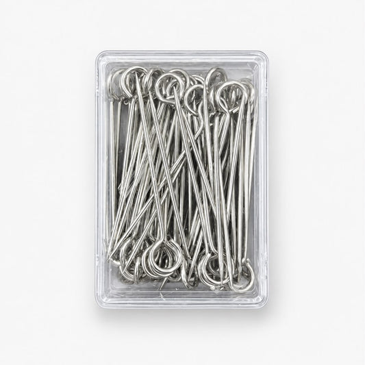 Metal Loop Head Sewing Pins – Silver