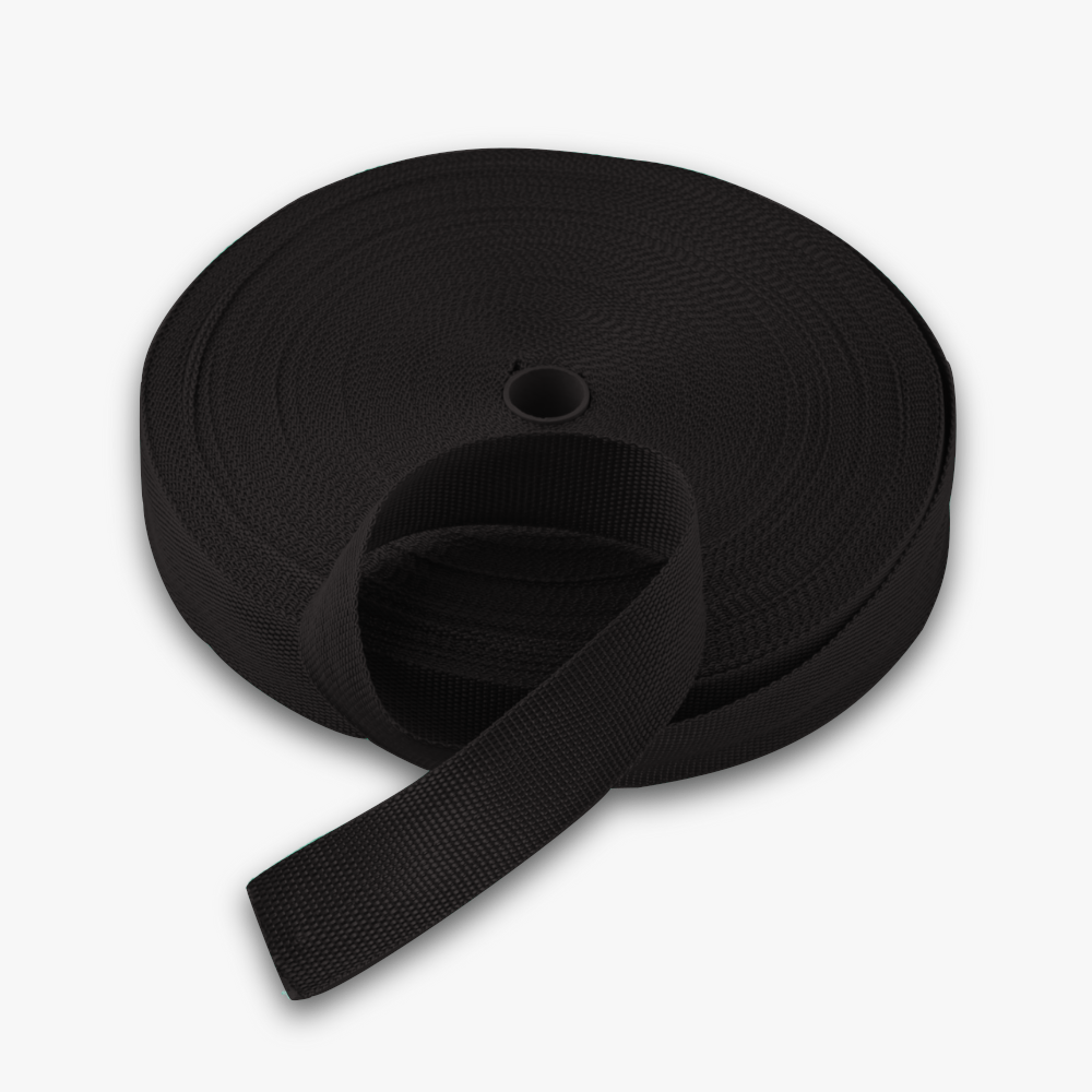Webbing 38mm Black  1 - Ragland Fabrics