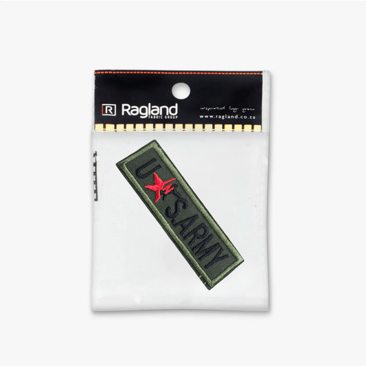 Motif Iron On Badge - U.S ARMY GREEN - Ragland Fabrics