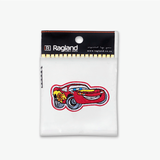 Motif Iron On Badge - RED MCQUEEN - Ragland Fabrics
