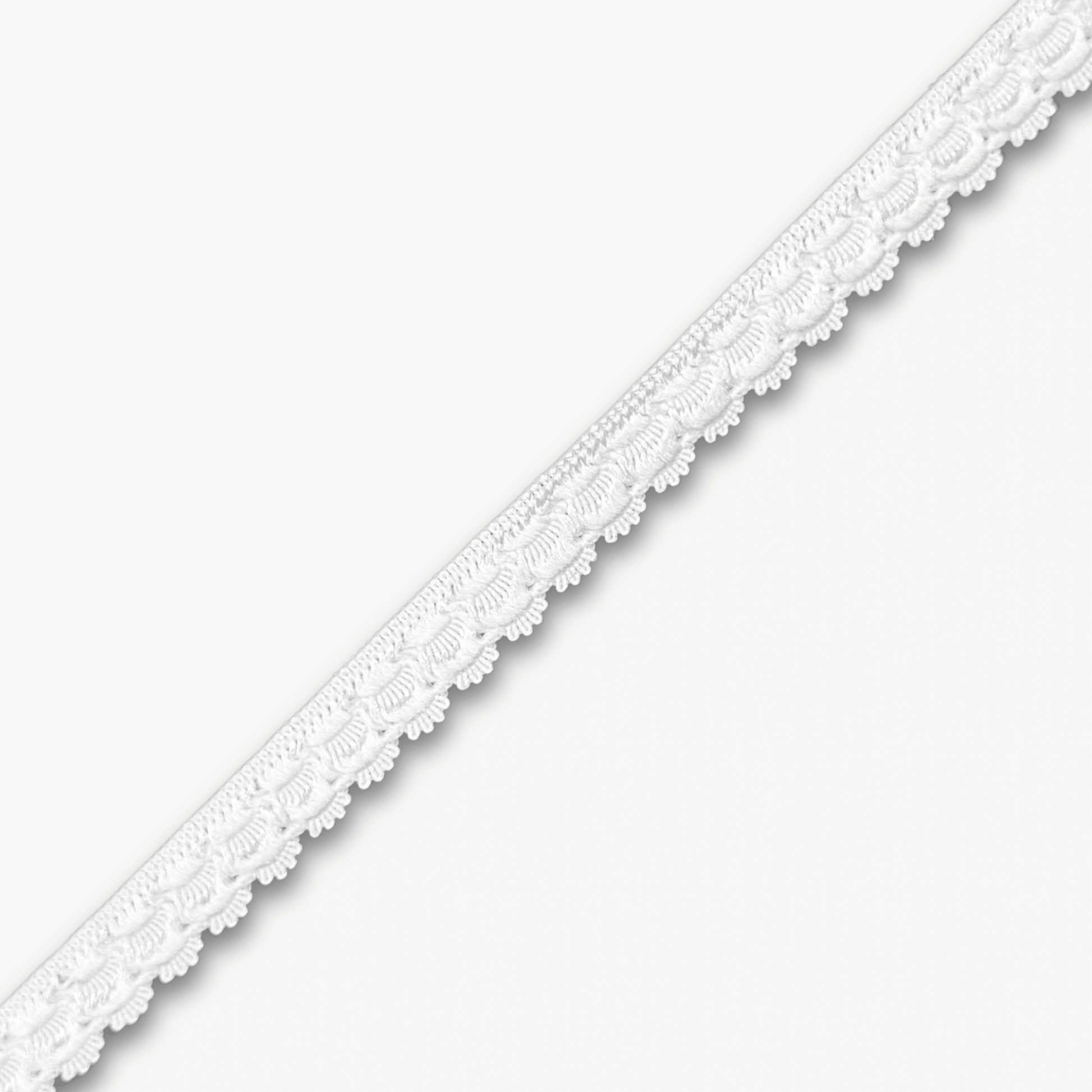 Crocodile Elastic 12mm White - Discontinued - Ragland Fabrics