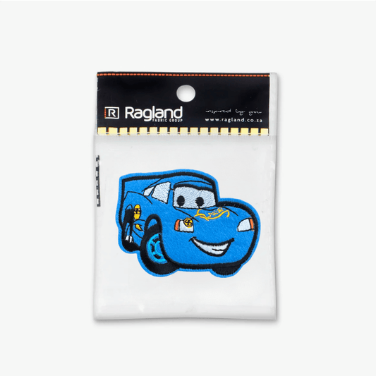 Motif Iron On Badge - BLUE MCQUEEN - Ragland Fabrics