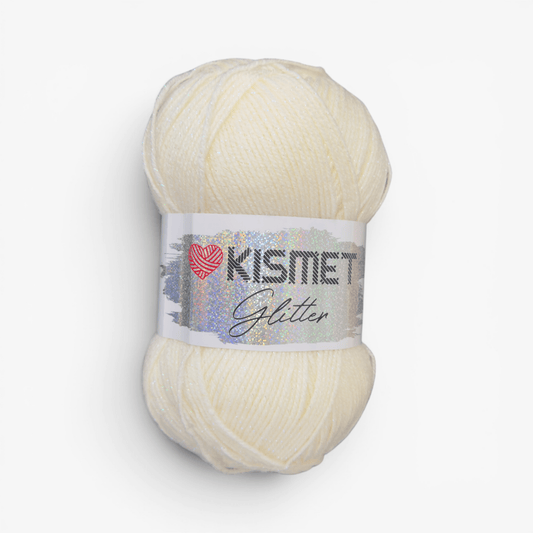 Glitter Dbl Knit Cream 08 - Ragland Fabrics