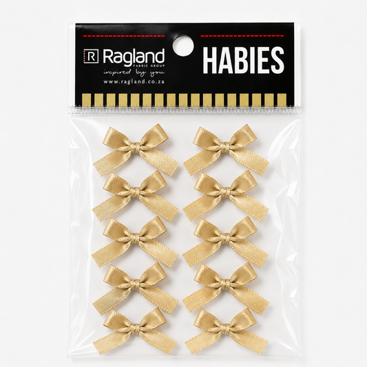 Mini Ribbon Bows 10pcs - Caramel