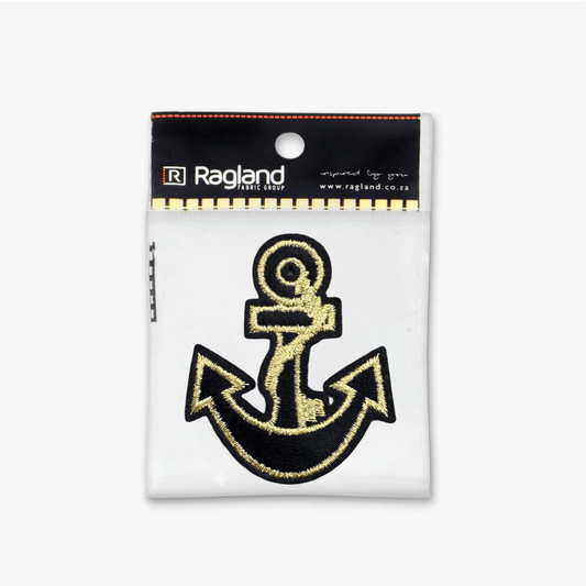 Motif Iron On Badge - ANCHOR GOLDEN - Ragland Fabrics