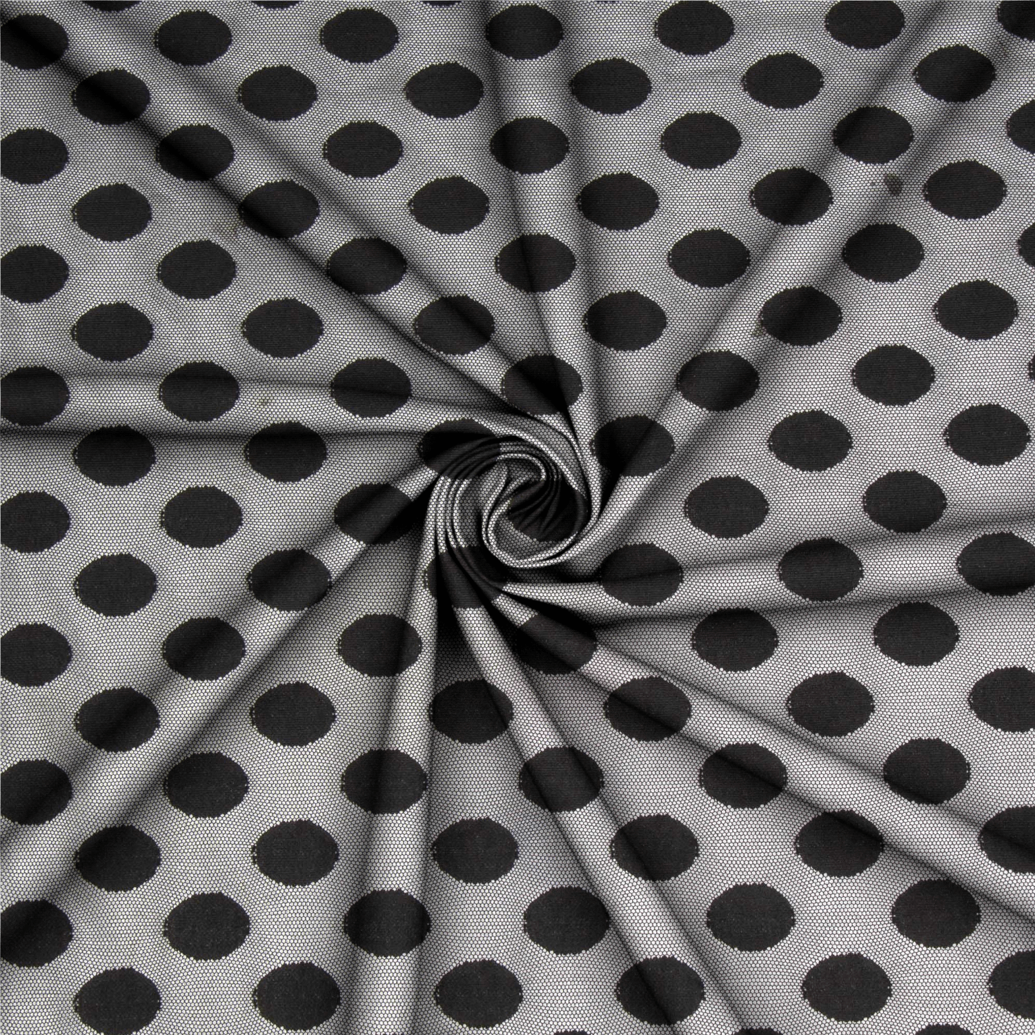 Stretch Mesh Black Dot - Ragland Fabrics