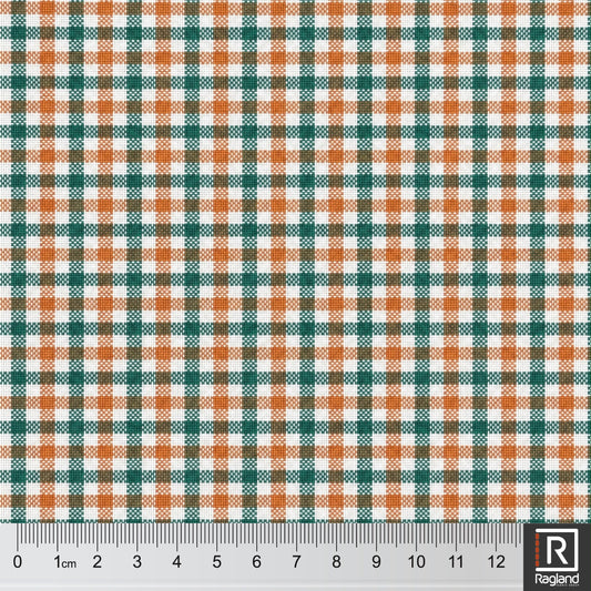 Gingham Yarn Dyed Suiting Maize & Green 140cm