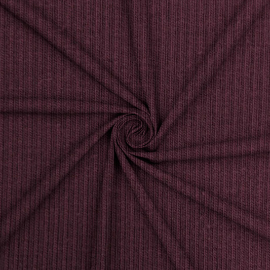 Ribbing 2x1 | Collars & Cuffs | Maroon - Ragland Fabrics