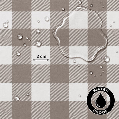 Gingham Large Light Grey Waterproof