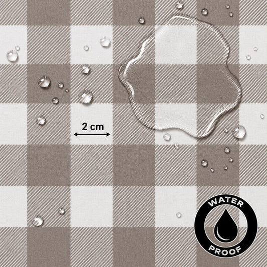 Gingham Large Light Grey Waterproof