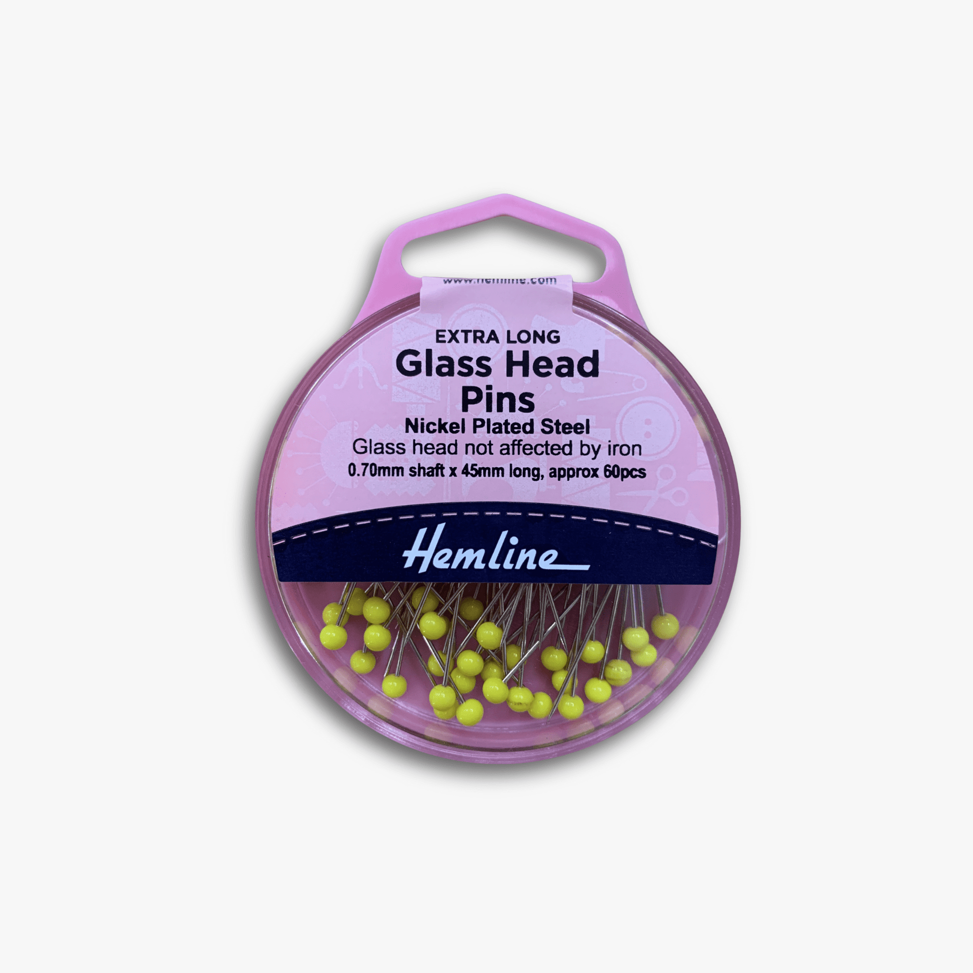 Glass Head Nickel Plated Quilting Pins - Ragland Fabrics