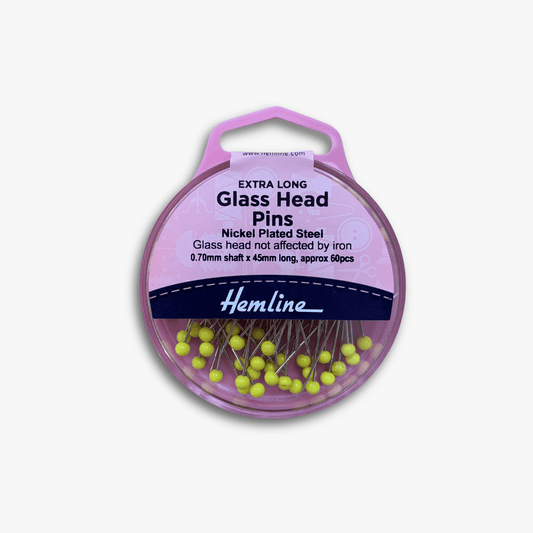 Glass Head Nickel Plated Quilting Pins - Ragland Fabrics