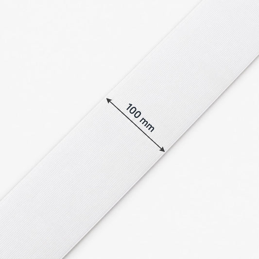 Elastic 100mm White (Woven Elastic-Hard Pull)