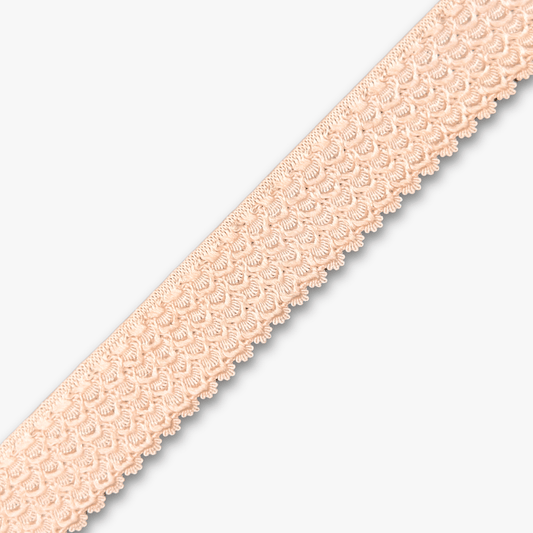 Crocodile Elastic 25mm Light Peach - Discontinued - Ragland Fabrics