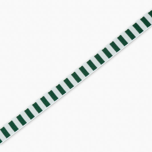 Blazer Braid - White/Bottle - Ragland Fabrics