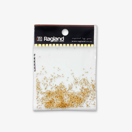 Beading Crimps Yellow Gold - Ragland Fabrics