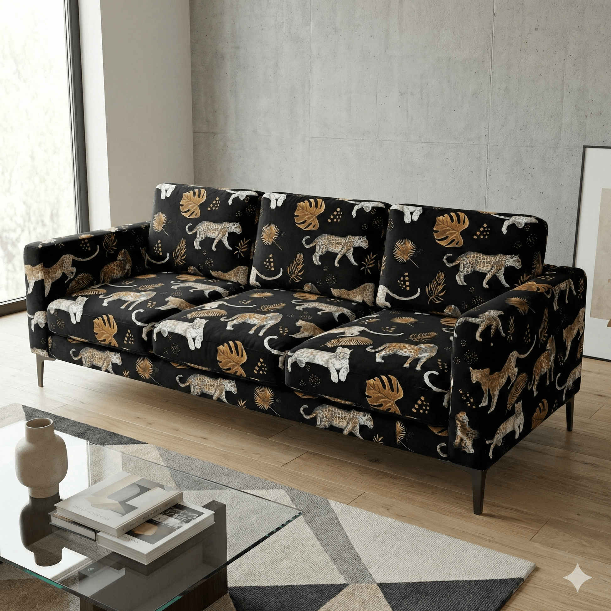 Printed Velvet Leopard Leaf - Ragland Fabrics