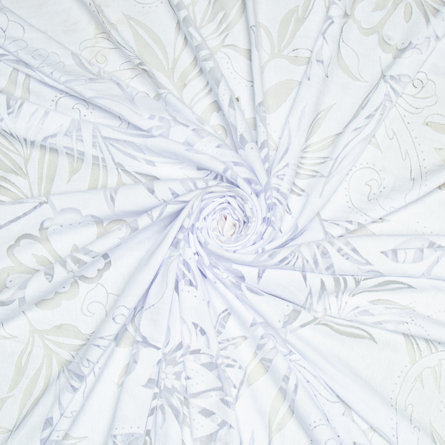 Burn - Out Knit White - Ragland Fabrics