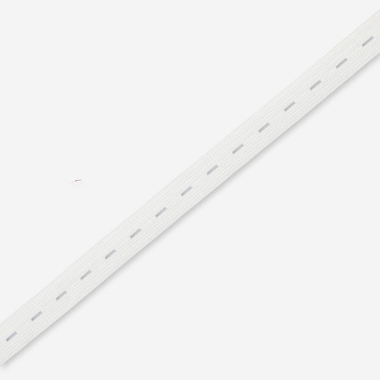 Elastic Button Hole 25mm White - Ragland Fabrics