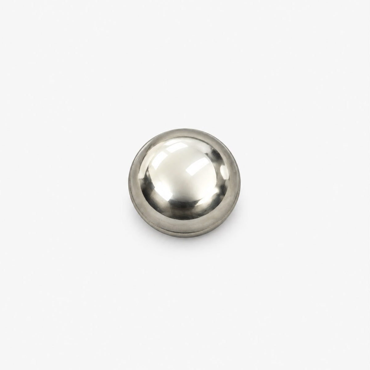 Button Rounded Silver - 15mm