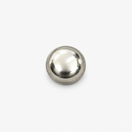 Button Rounded Silver - 15mm