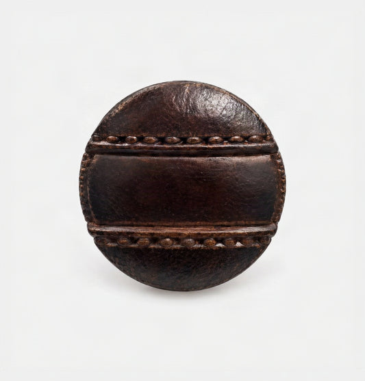 Button Rounded Leather-Look - 15mm