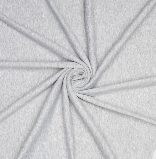 Ribbed Cotton Lycra Knit Grey Melange - Ragland Fabrics