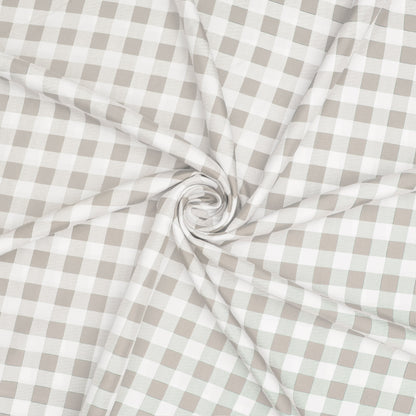 Printed Mini Matt Check Light Grey - 240cm - Ragland Fabrics