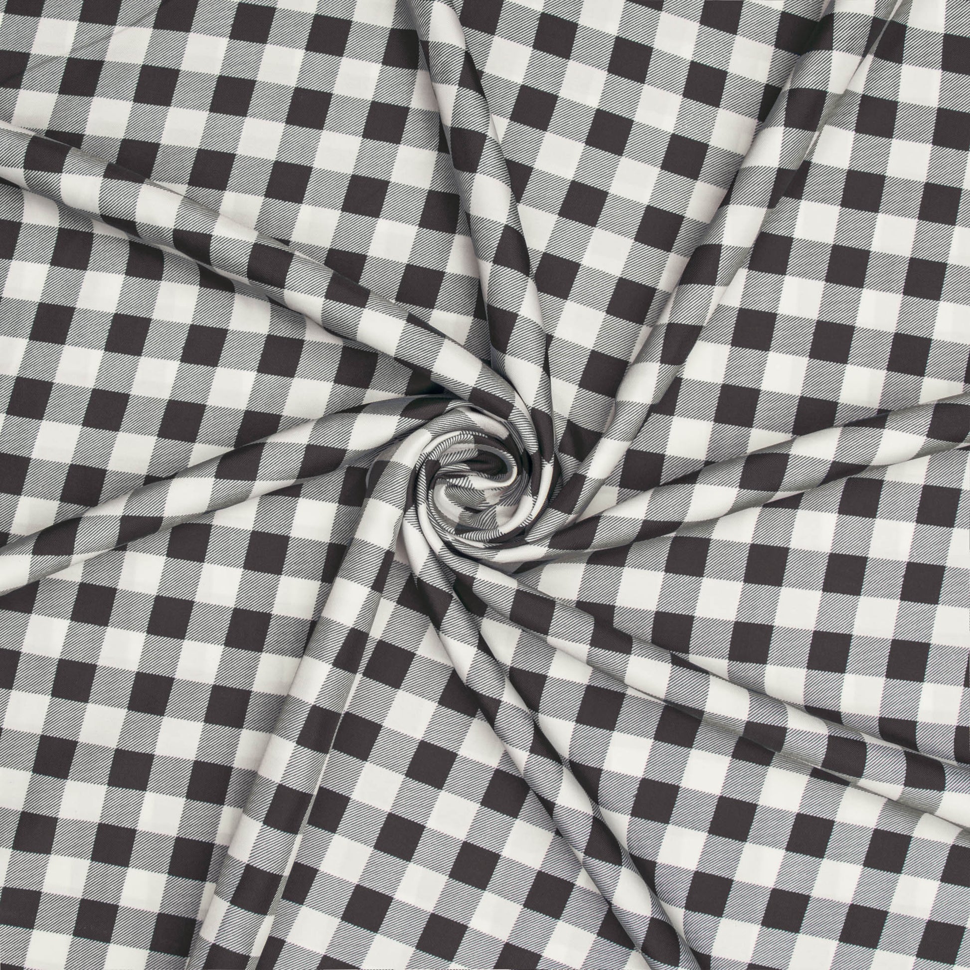 Printed Mini Matt Check Black - 240cm - Ragland Fabrics