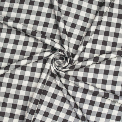 Printed Mini Matt Check Black - 240cm - Ragland Fabrics
