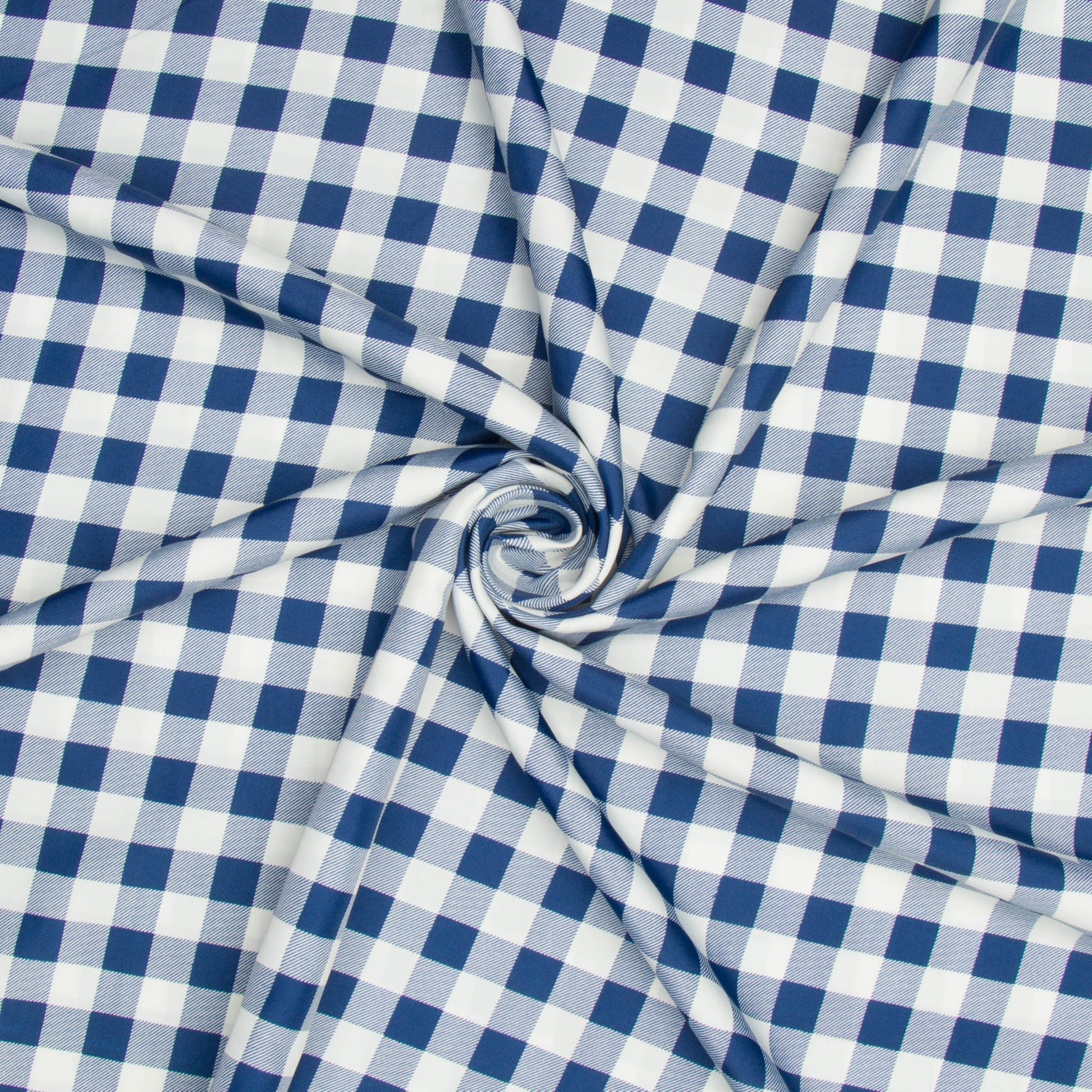 Printed Mini Matt Check Navy - 240cm - Ragland Fabrics