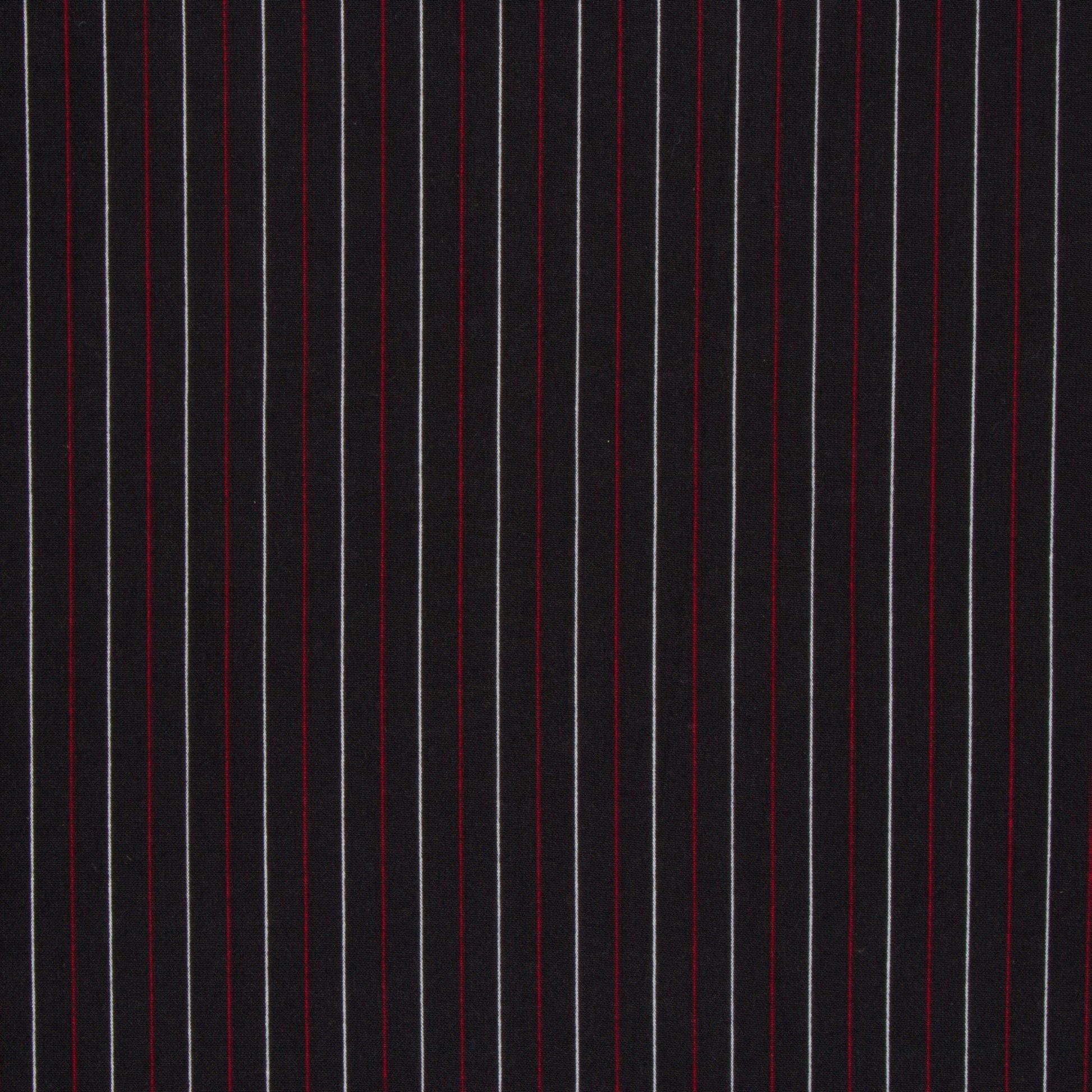 Pin Stripe Red / White Fabric - Ragland Fabrics
