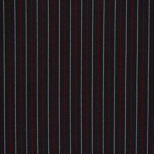 Pin Stripe Red / White Fabric - Ragland Fabrics