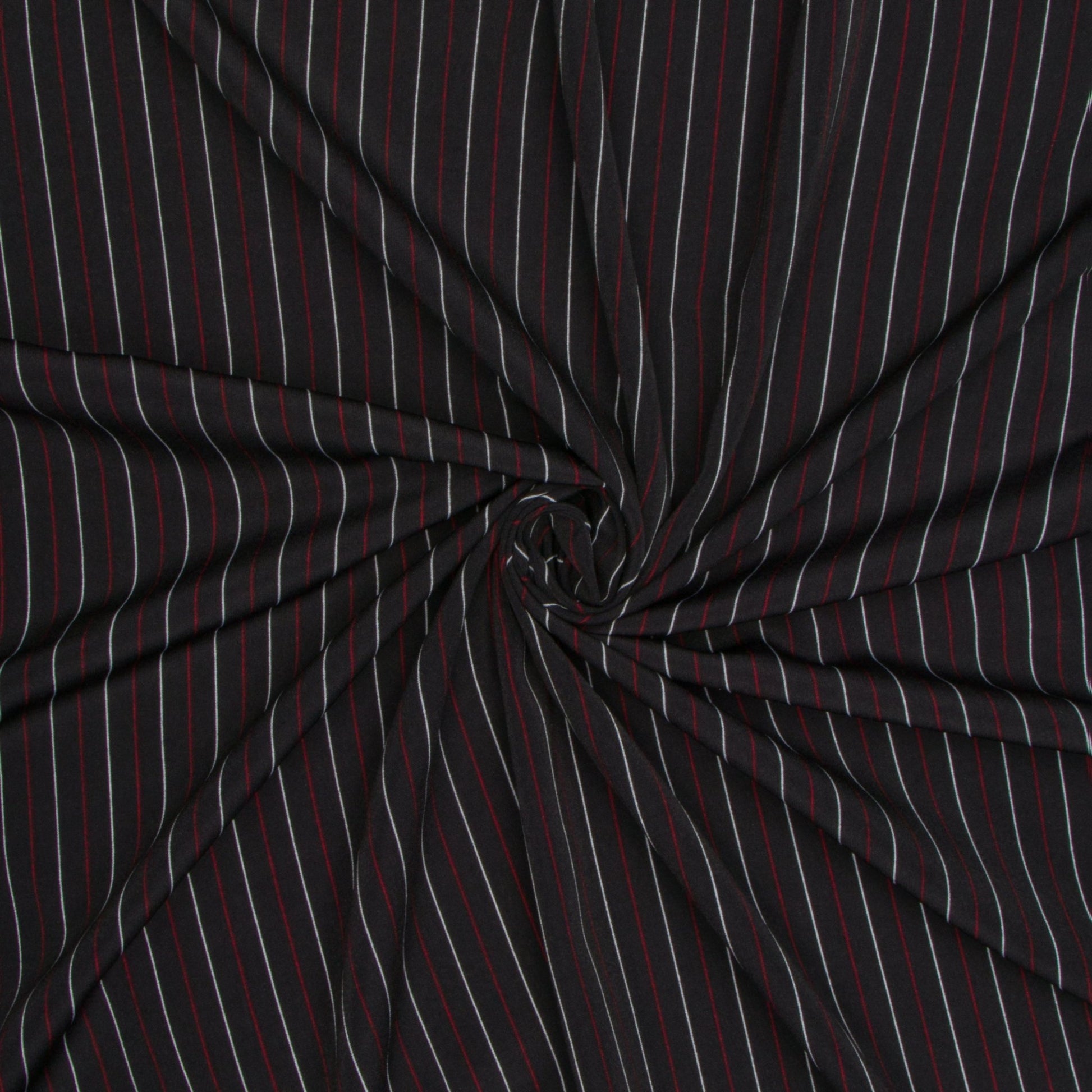 Pin Stripe Red / White Fabric - Ragland Fabrics