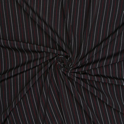 Pin Stripe Red / White Fabric - Ragland Fabrics