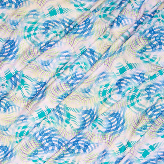 Printed Polyester Needle Out Waves - Ragland Fabrics