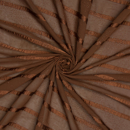 Chiffon Evening Wear Chocolate - Ragland Fabrics