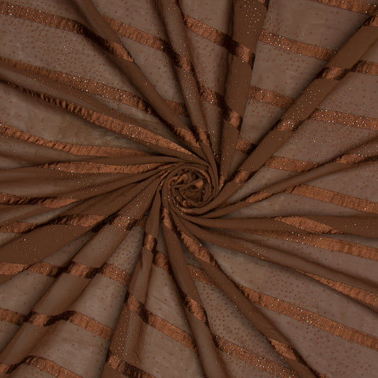 Chiffon Evening Wear Chocolate - Ragland Fabrics